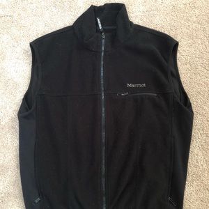 Marmot Black Fleece Windstopper Zipper Vest